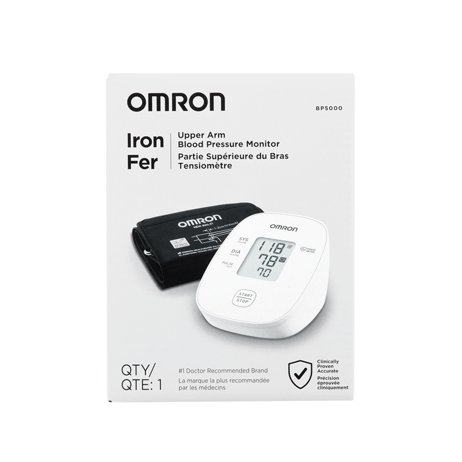 OMRON Iron Upper Arm Blood Pressure Monitor box | OMRON Healthcare