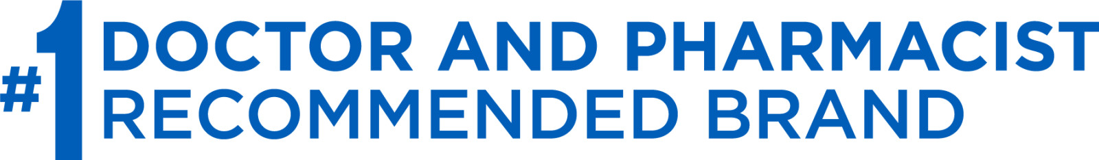 #1 Doctor and Pharmacist Recommended Brand logo