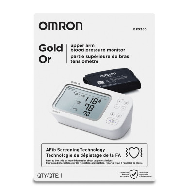 Gold Upper Arm Blood Pressure Monitor - box | OMRON Healthcare