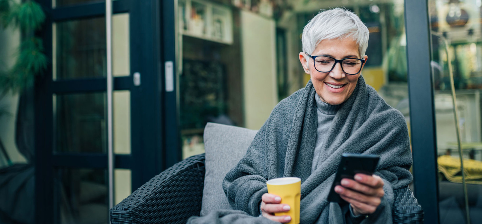Woman looking at phone